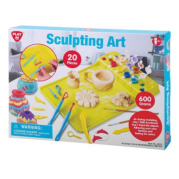 Playgo Sculpting Clay Set with Paint and Accessories - 20pcs.
