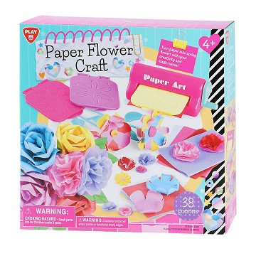 Playgo Paper Flower Making Craft Set - 38pcs.