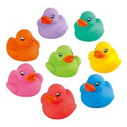 Play Rainbow Rubber Ducks, 8 pcs.