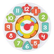 Play Wooden Sorting Shapes - and Learning Clock, 13pcs.