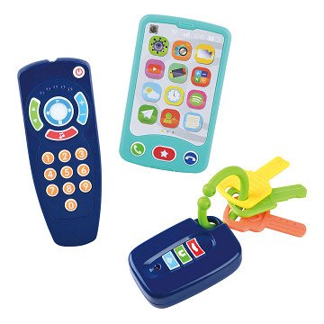 Play Baby Toys Key, Remote Control and Phone, 3pcs.