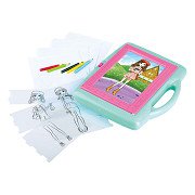 Play Drawing Projektor Tracing Fashion Artist Set, 28-tlg.