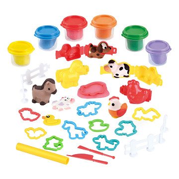 Play Farm and Animals Clay Set, 6 Clay Pots