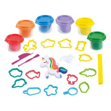 Play Unicorn Clay Set, 6 Clay Pots