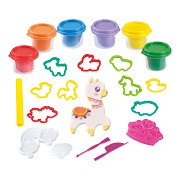 Play Farm Animals Clay Set, 6 Clay Pots