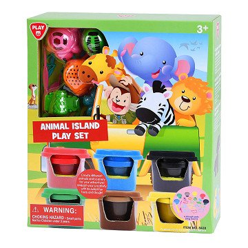 Playgo Animal Island Clay Set. 6 Clay Pots