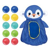 Playgo Bath Toys Storage Penguin with balls - 11pcs.
