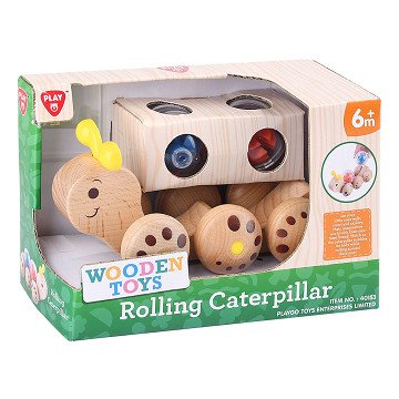 Play Wooden Rolling Caterpillar