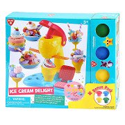 Playgo Eiscreme-Set aus Ton – 4 Tontöpfe