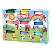 Playgo Knete Set 9 Farben - 9x56 Gramm