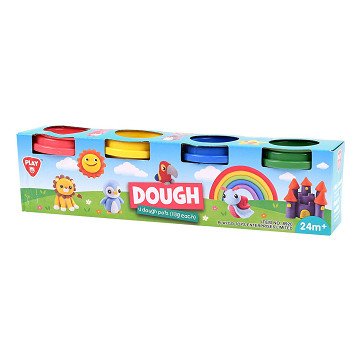 Playgo Knete-Set 4 Farben - 4x56 Gramm