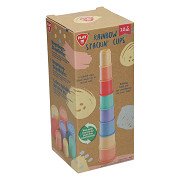 Playgo Stapelblöcke Regenbogen – 8 Stück.