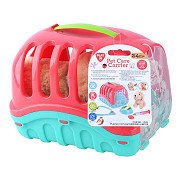 Playgo Tier-Reisekäfig mit Plüschtier Welpen – 7-tlg.