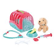 Playgo Tier-Reisekäfig mit Plüschtier Welpen – 7-tlg.