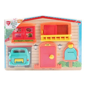 Playgo Unlock and Discover Wooden House Game Board