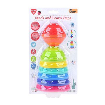 Playgo Leather and Stacking Cups - 8 pcs.