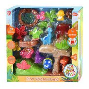 Playgo Dinosaurs with Volcano Playset - 20pcs.