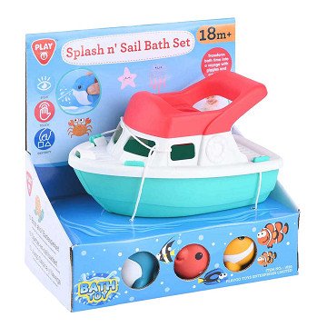 Playgo Bath Set Boat with Spray Figures - 4pcs.