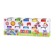 Playgo Knete-Set, 10 Farben – 10 x 113 g