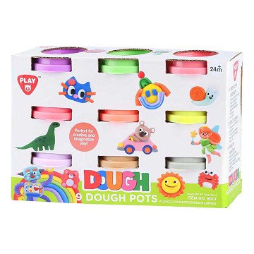 Playgo Clay Set 9 Neon Colors - 9x56gram