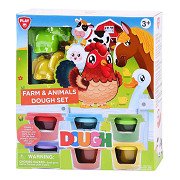 Playgo Farm and Animals Clay Set - 6 Clay Pots