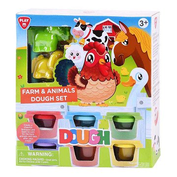 Playgo Farm and Animals Clay Set - 6 Clay Pots