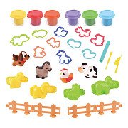 Playgo Farm and Animals Clay Set - 6 Clay Pots