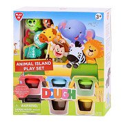 Playgo Dieren Eiland Kleiset - 6 Kleipotjes