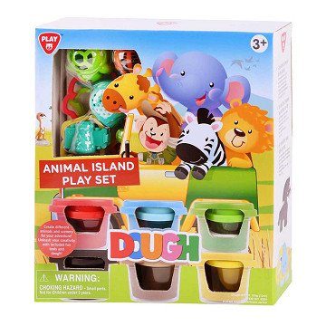 Playgo Animal Island Clay Set - 6 Clay Pots