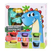 Playgo Dino Party Clay Set - 6 Clay Pots