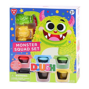 Playgo Monster Gang Clay Set - 6 Clay Pots