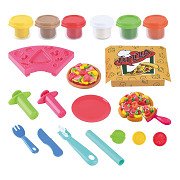 Playgo Pizza Clay Set - 6 Clay Pots