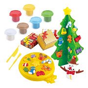 Playgo Christmas Tree Clay Set - 6 Clay Pots