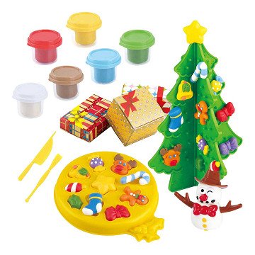 Playgo Christmas Tree Clay Set - 6 Clay Pots