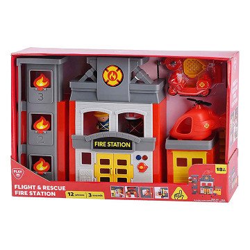 Playgo Flight & Rescue Feuerwehrstation - 12 Stück.