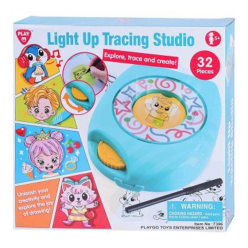 Playgo Lichtgevende Tekenstudio Blauw - 32st.