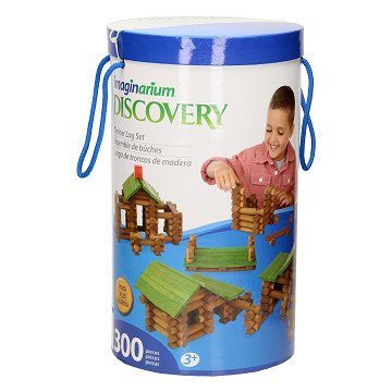 Construction set Logs & Beams Wood, 300 pcs.