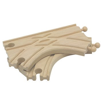 Houten Rails - 2-zijdige Wissel, 2st.