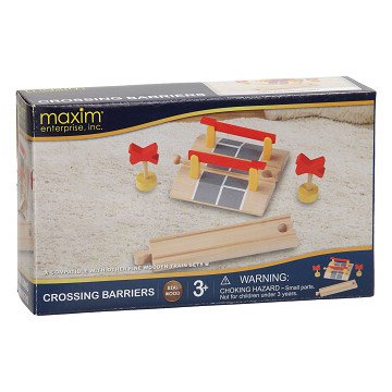 Wooden Railway Crossing with Straight Rails