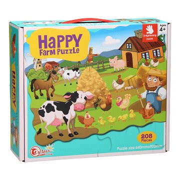 Happy Farm MEGA Puzzle, 208 pcs. (90x64cm)