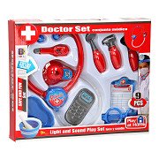 Doctor's set with sound, 9 pcs.