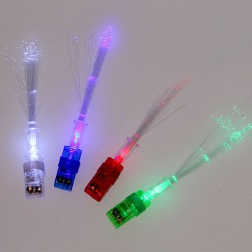 Lichtvezel Vingerlampjes, 4st