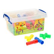 Building tubes in storage box, 58pcs
