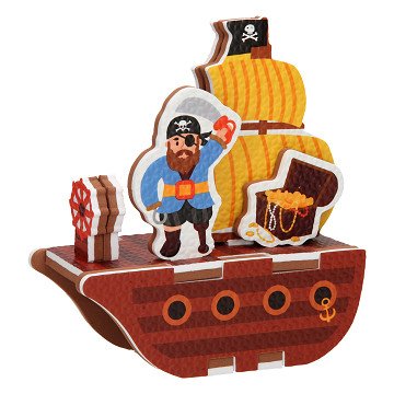 Bath Foam Pirate Boat 3D