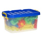 Construction Shapes Pipes Waterway in Storage Box, 72pcs.