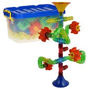 Construction Shapes Pipes Waterway in Storage Box, 72pcs.