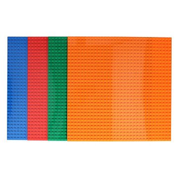 Bouwplaten voor Miniblokjes, 25x25cm, 4 stuks