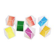 Transparent Colored Cubes - 5 cm - 18 pcs