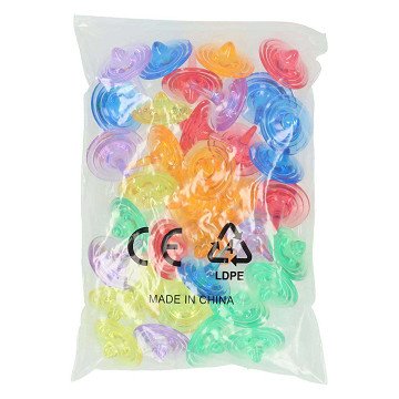 Farbige transparente Kreisel - 26 Stk.