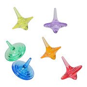 Colored Transparent Spinning Tops, 26 pieces